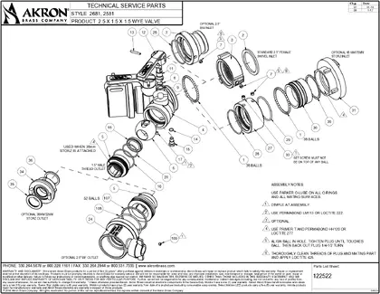 Style 2581 Parts List Wye with BIM and BIF adapters PDF preview