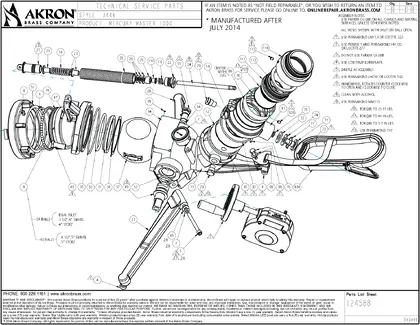 Style 3446 Parts List MercuryMaster mfg after July 2014 PDF preview