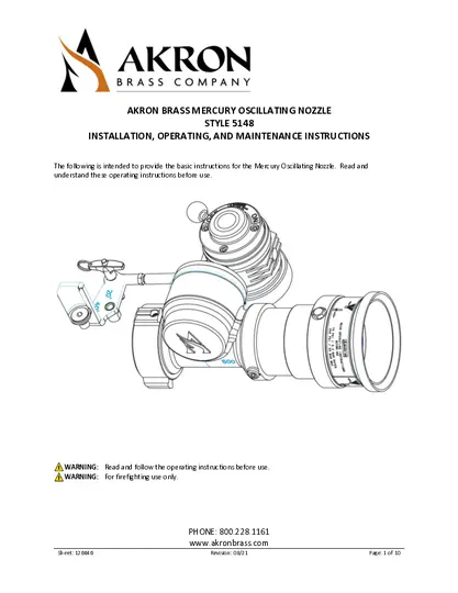 Style 5148 Operating Instructions 500gpm PDF preview