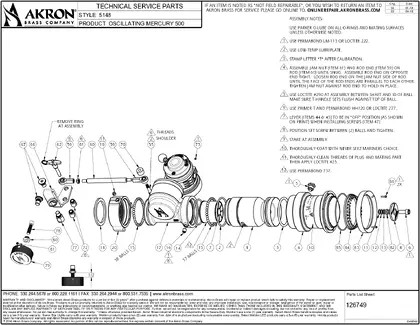 Style 5148 Oscillating Mercury 500 Nozzle Mfg prior to 10 17 PDF preview