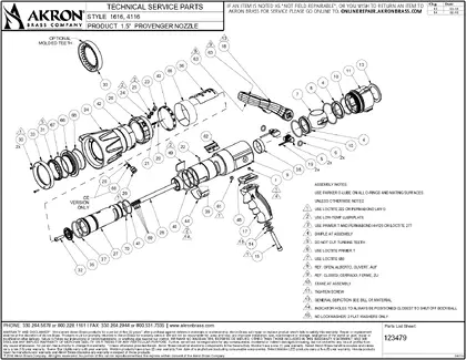Style 1616 4116 Parts List ProVenger Nozzle mfg prior to June 2019 PDF preview