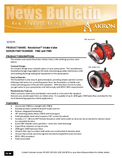 Revolution Intake Valve Announcement PDF preview