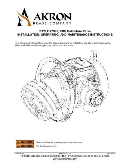 Style 7982 7983 Installation Operating Instructions PDF preview