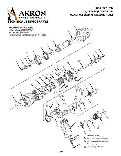 Style 1715 1720 Parts List mfg 2000 2007 PDF preview