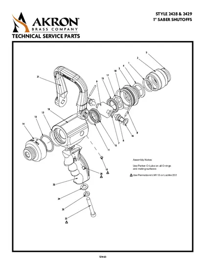 Style 2428 2429 Parts List PDF preview