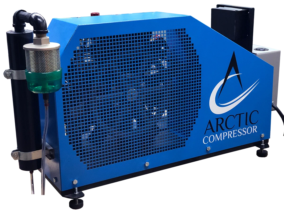 Arctic open frame breathing-air compressor