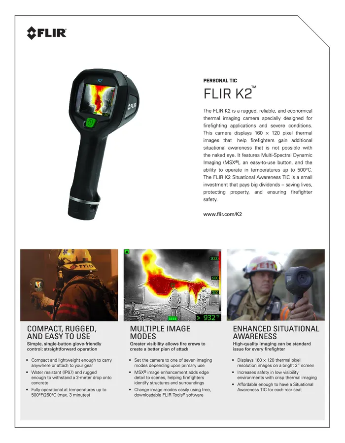 FLIR K2 Datasheet LTR cover