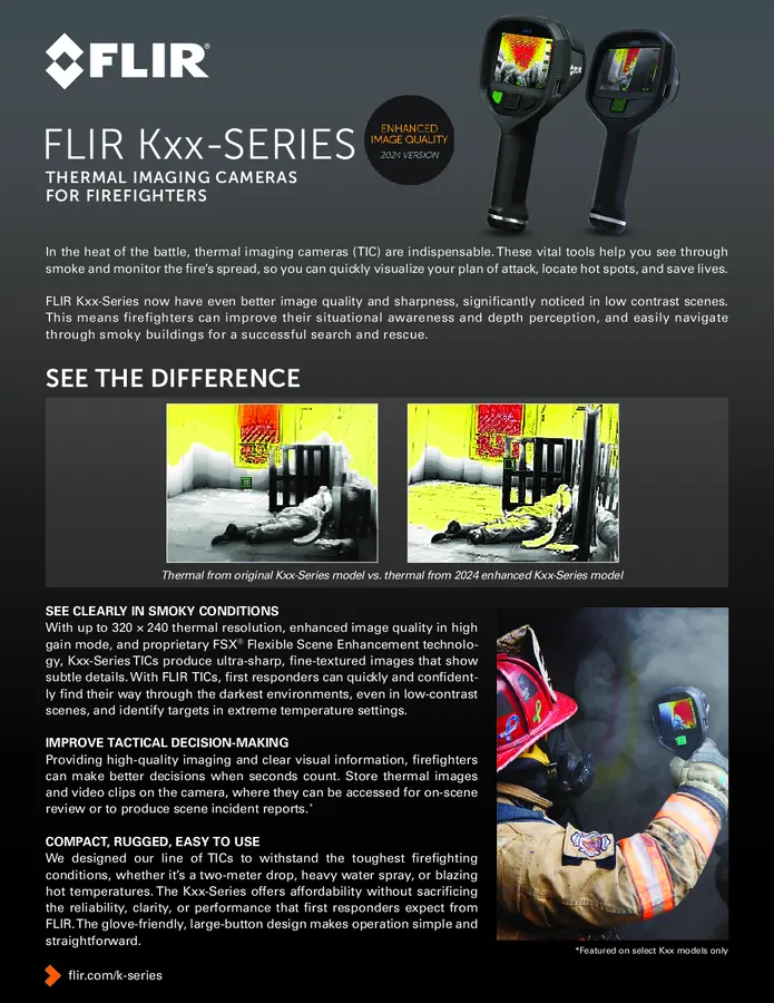 FLIR Kxx Series Datasheet with Product Comparison Matrix cover