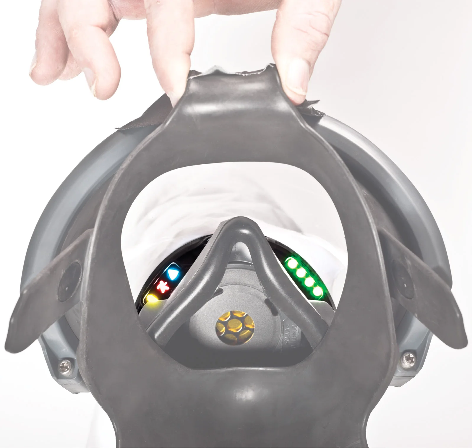 G1 XR HUD viewed through facepiece
