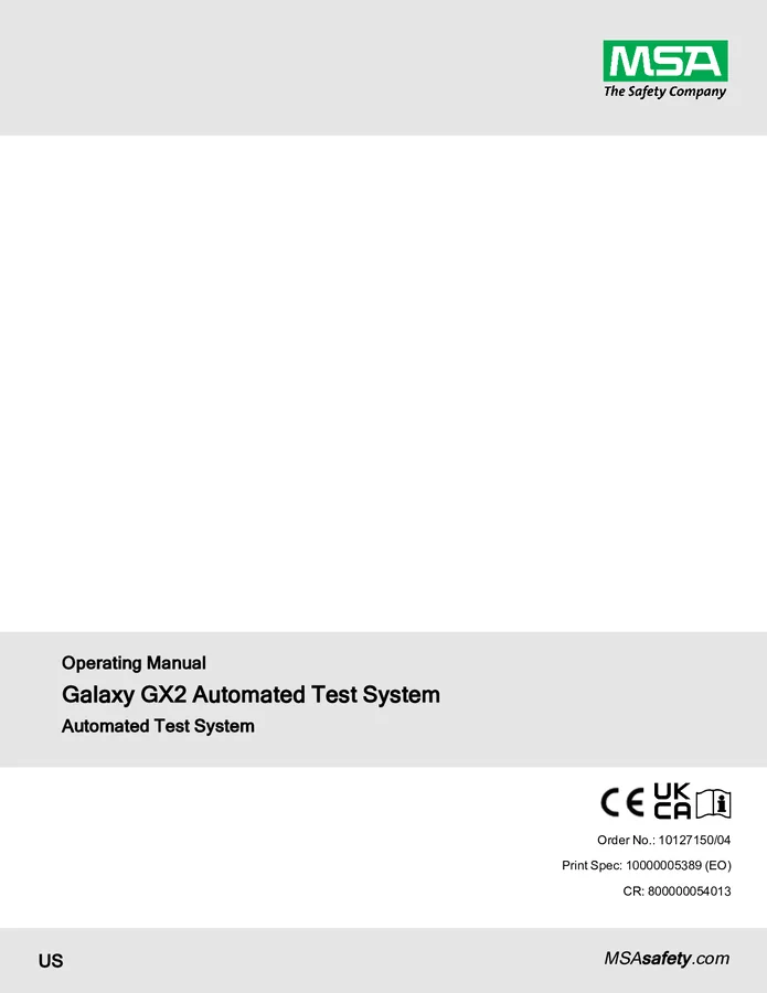 GALAXY GX2 operating manual cover