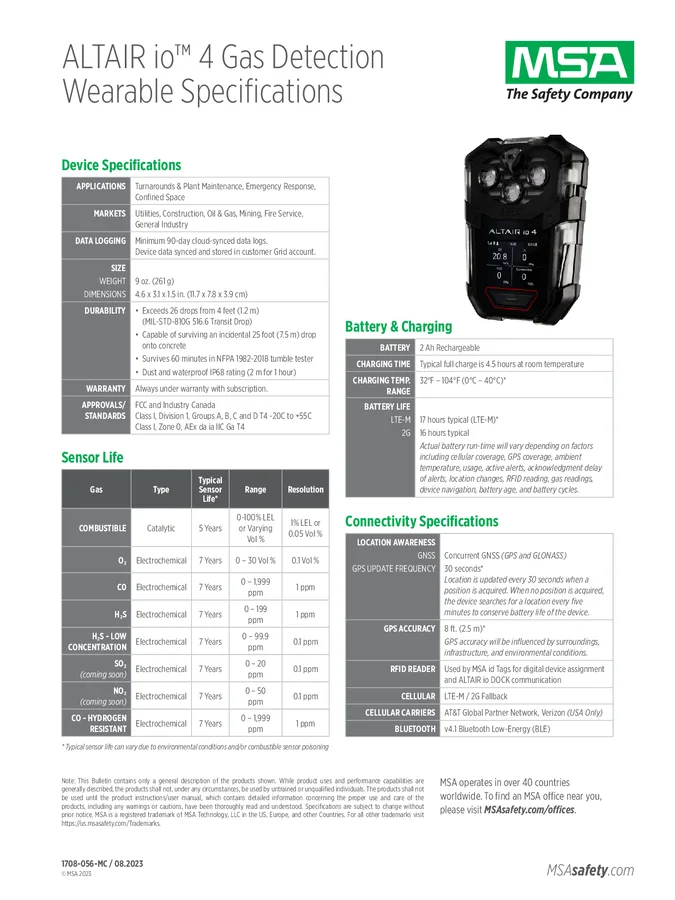 ALTAIR io 4 spec sheet cover