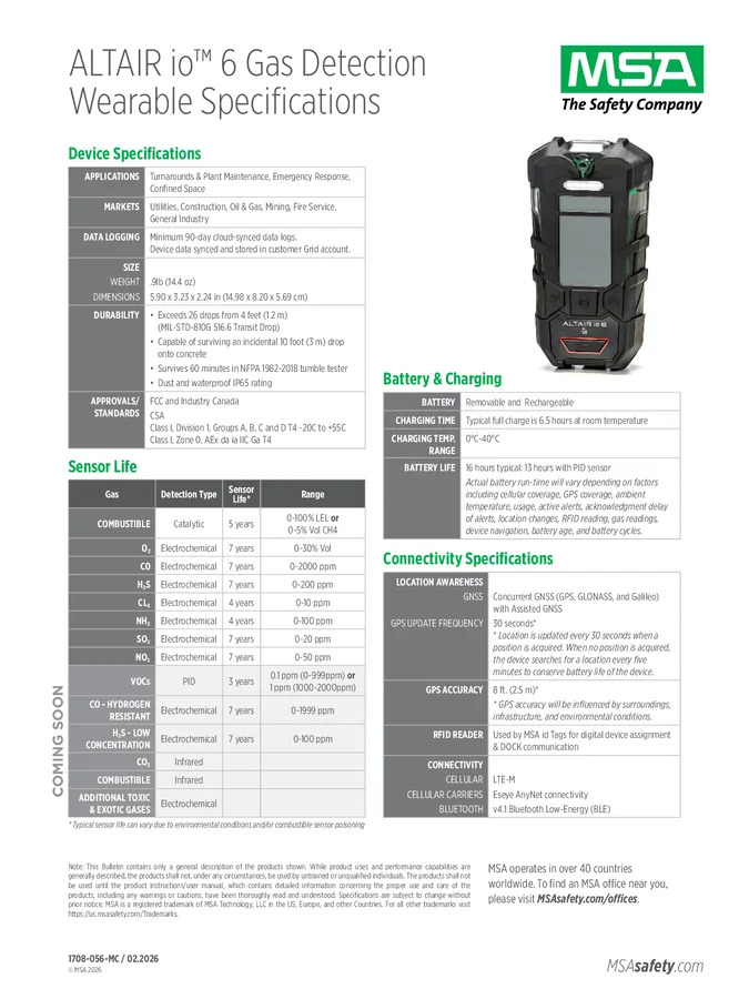 ALTAIR io 6 spec sheet cover