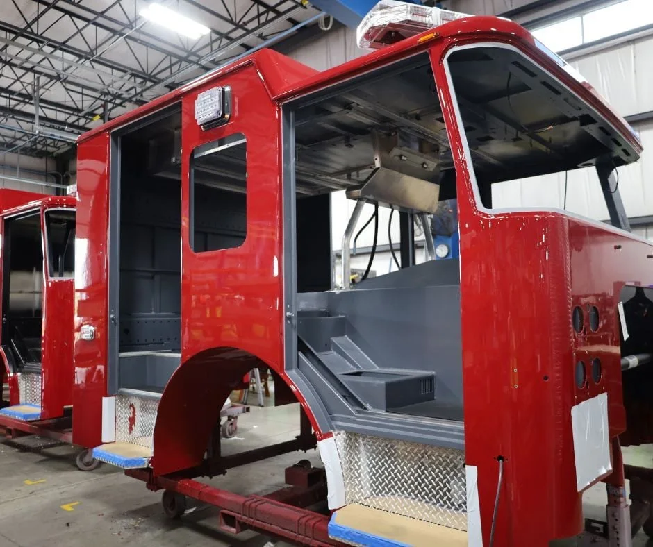 Cab and chassis line relocation