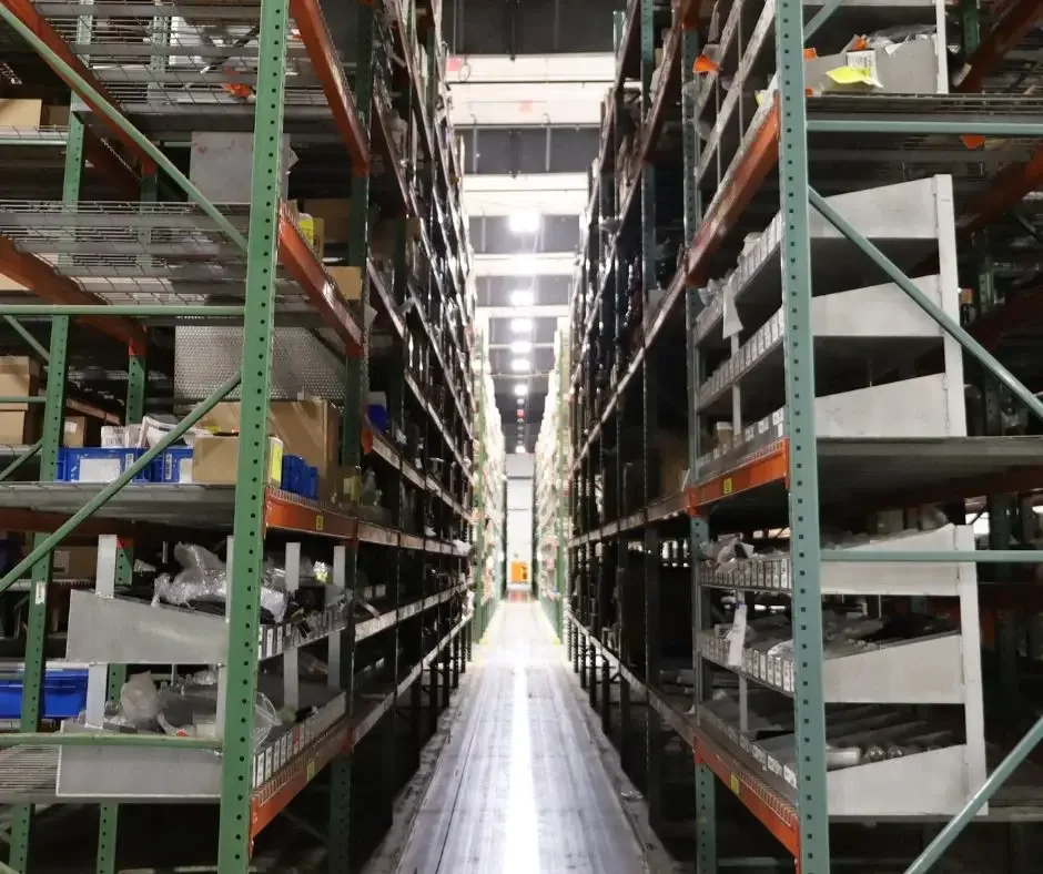 Modernized Pierce parts storage facility