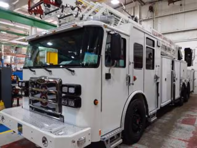 Lynbrook Fire Dist truck in production