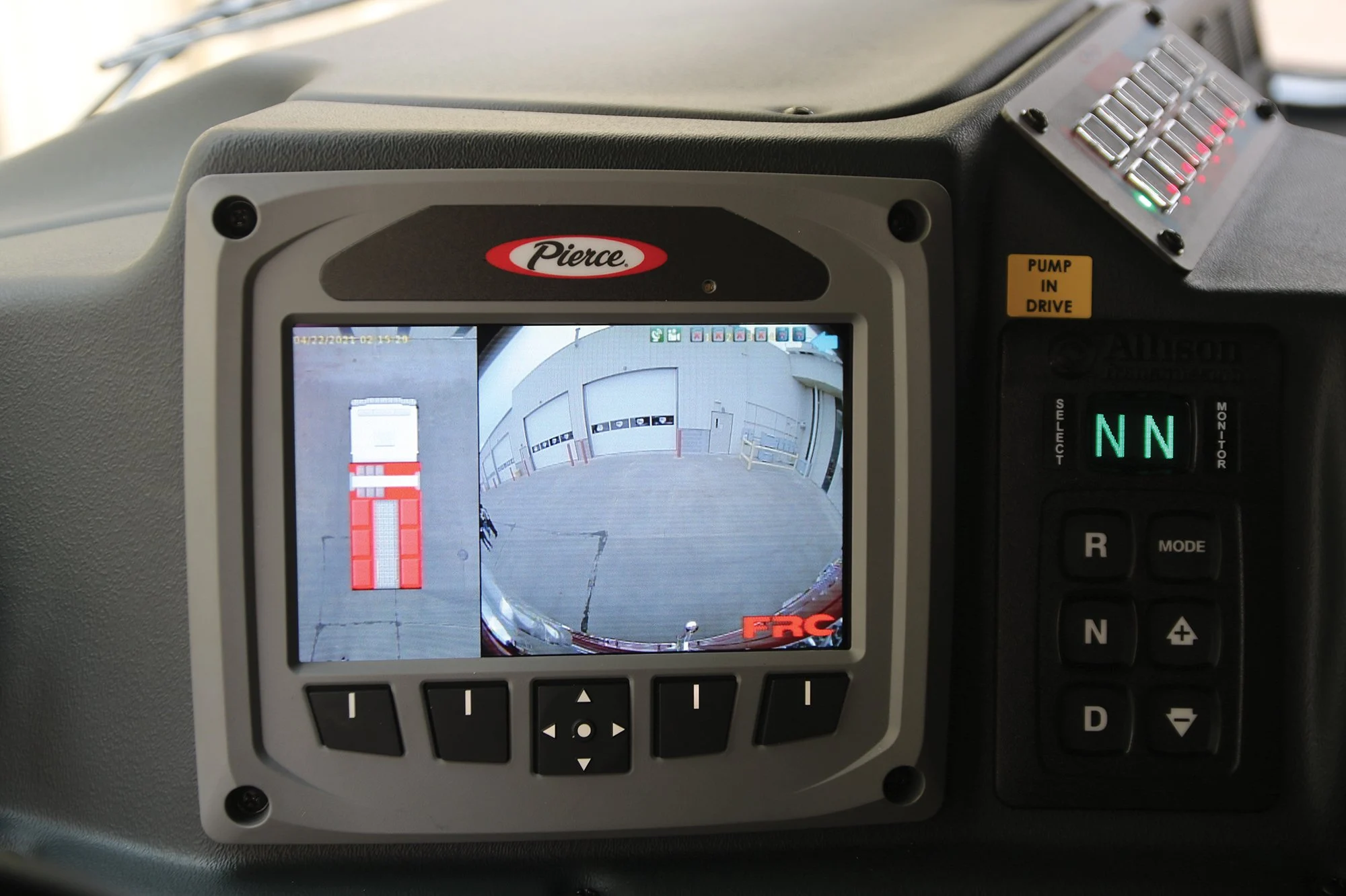 Pierce 360 degree backup camera view