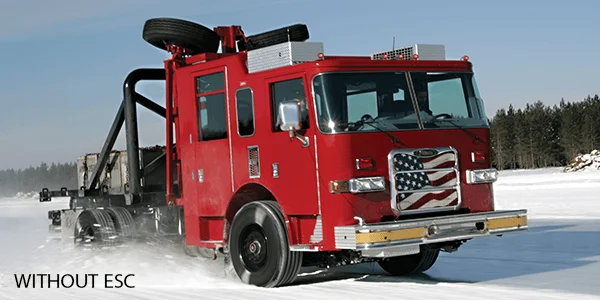 Pierce apparatus testing without electronic stability control