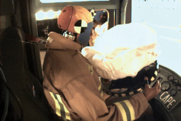 Pierce frontal airbag deployment testing