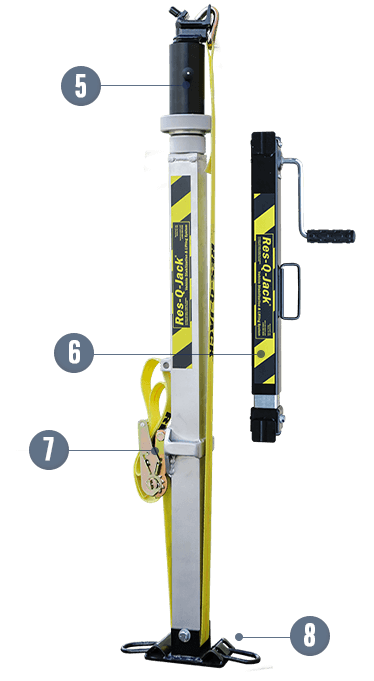 Auto X-Strut numbered feature callout graphic two