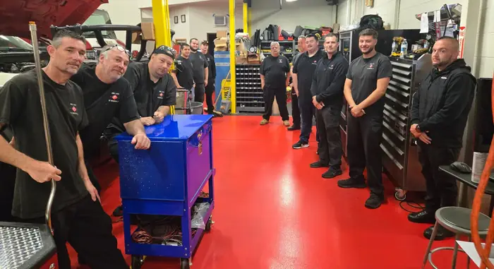 Firematic Pierce technicians in the service center