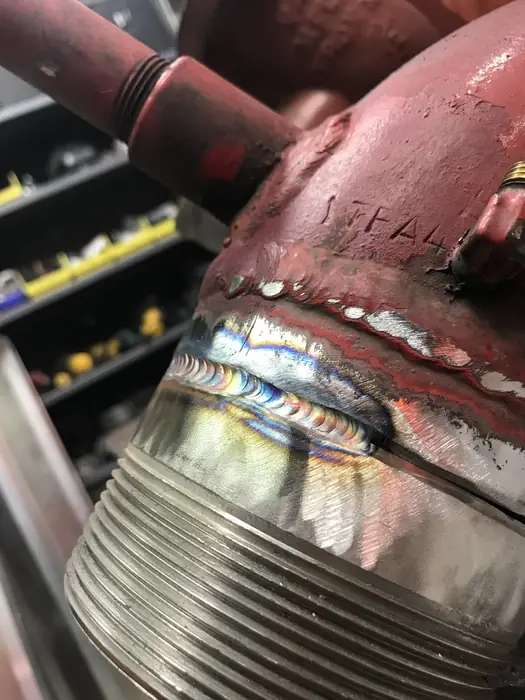 Certified welding detail view