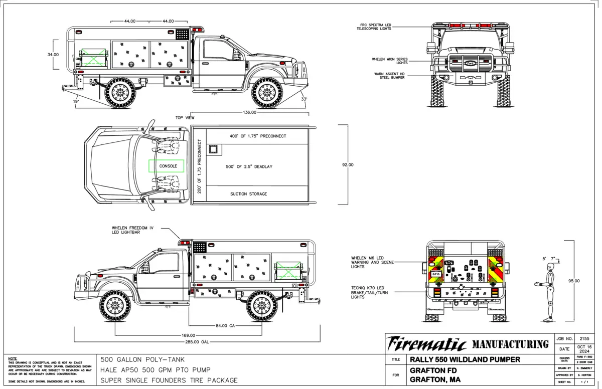 Rally 500 Wildland Pumper drawing preview