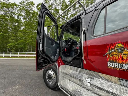 Top deck grate and hose reel detail outdoors, photo 277 of 303.