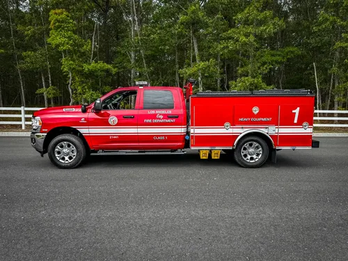 Driver-side profile with compartment doors and unit number 1.