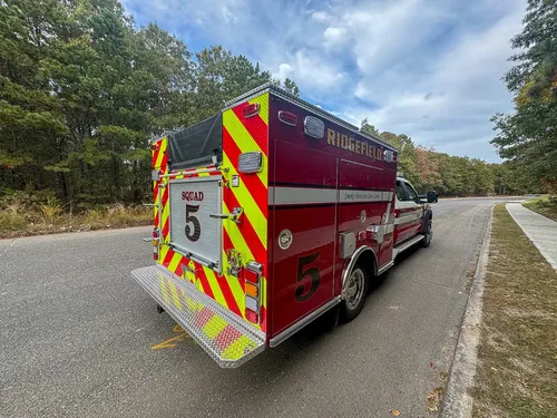 Rear-right three-quarter exterior view of rescue body.