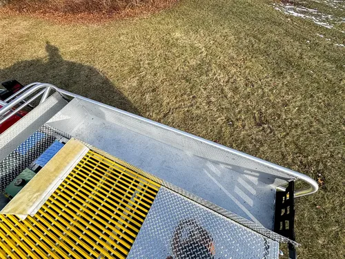 Red brush truck exterior or equipment detail, photo 70 of 97.