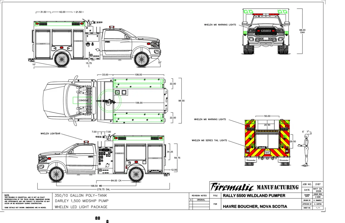 Havre Boucher Fire Department Rescue Pumper B.R.A.T. drawing preview