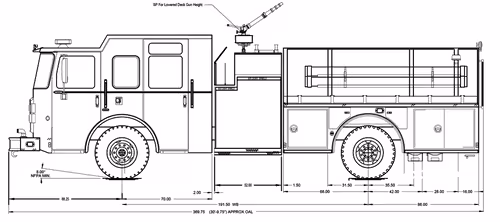Pierce Enforcer Pumper exterior view