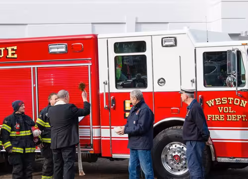 Weston Pierce heavy rescue side detail showing the Res5cue body lettering near the roofline