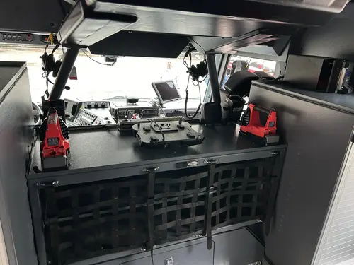 Branford Pierce Impel PUC pumper crew cab rear seating and storage