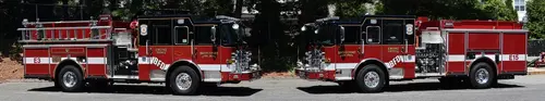 Pierce Enforcer Pumper elevated exterior view, photo 31 of 31
