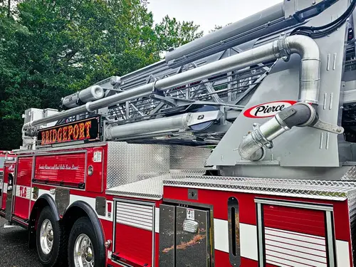 Bridgeport FD, CT - Pierce Enforcer Aerial Delivery