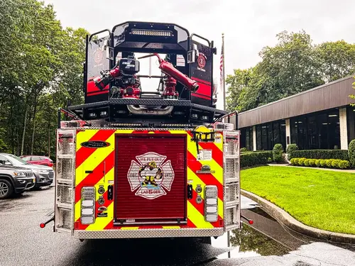 Centereach FD, NY - Pierce Enforcer Aerial Delivery
