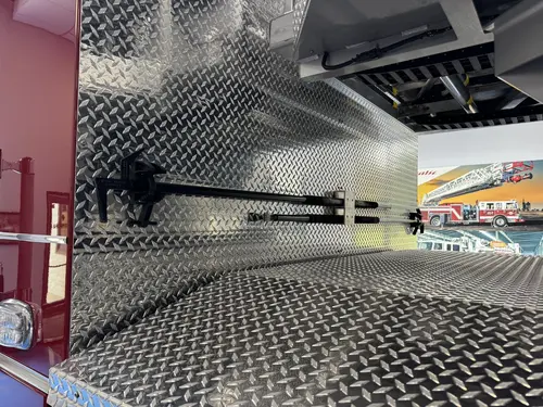 Danbury Pierce Enforcer 100-foot aerial tower upper body shelf compartment
